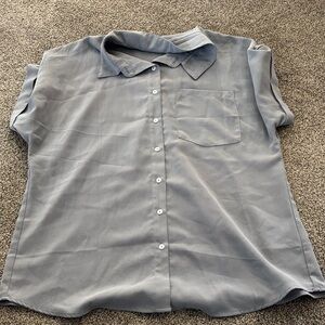 Gray Button-Up Shirt